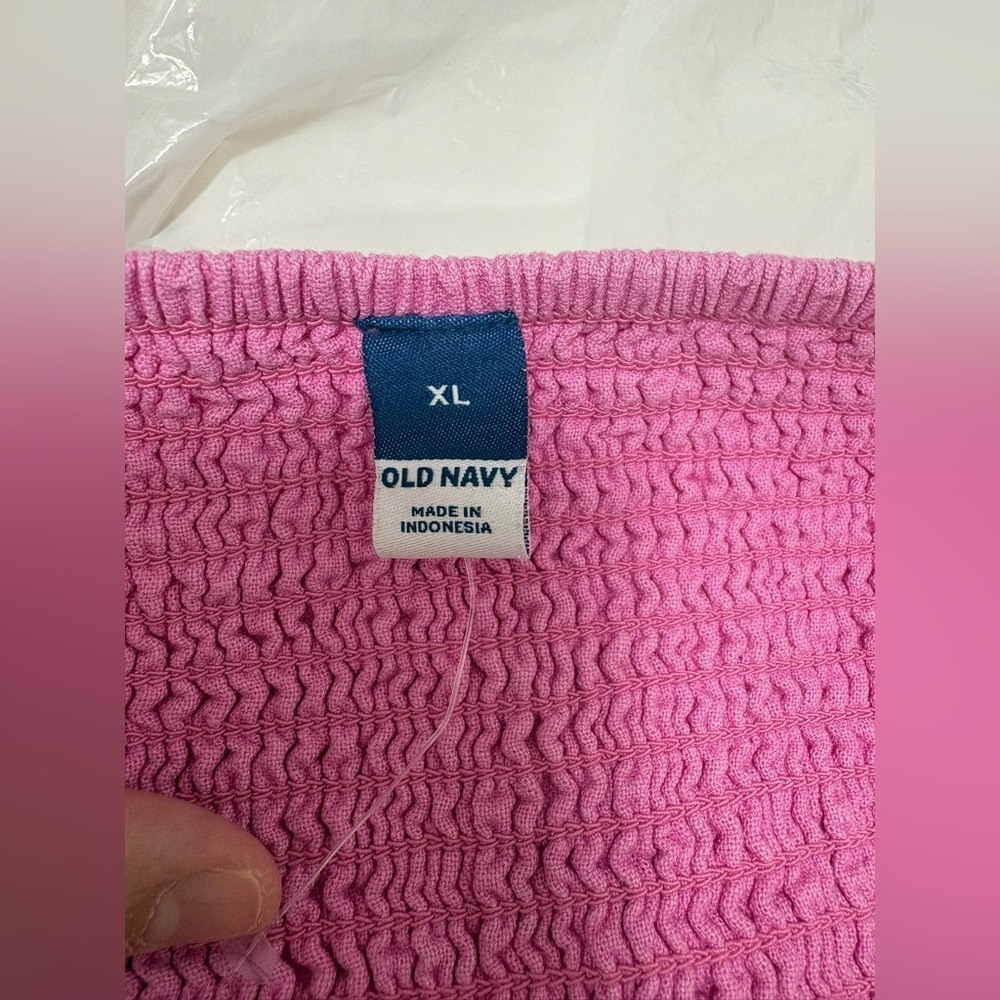 Old Navy women’s Pink Midi Dress XL Smocked, Coquette, Dollcore, Cottagecore - Picture 7 of 10